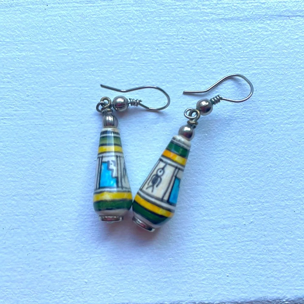 Brazilian bead earrings from Belo Horizonte Brazil.
